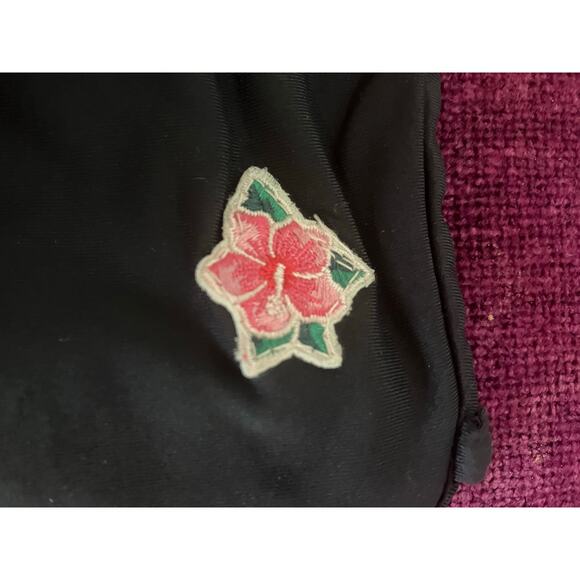 SPIRITUAL GANGSTER Black Lace Up One Piece Swimsuit Size Small S Flower Patch - Picture 3 of 6